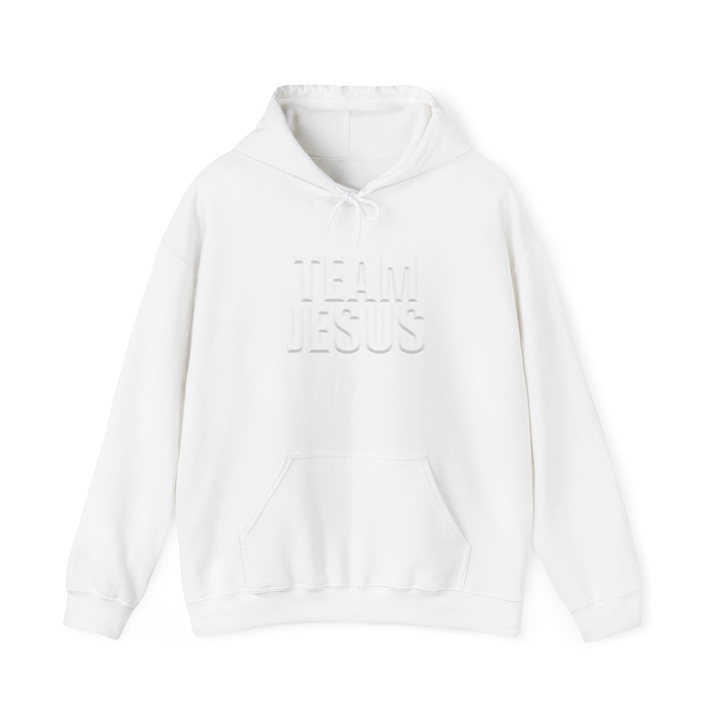 Jesus Embossed Hoodie — Minimal Christian Pullover